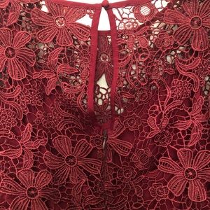Burgundy Lace Shift